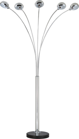 Safavieh Gerrit Arc Floor Lamp Chrome Mirror 