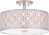 Safavieh Vera Chain-Link 3 Light 155-Inch Dia Silver Flush Mount Lamp main image