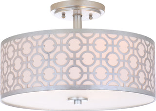 Safavieh Vera Chain-Link 3 Light 155-Inch Dia Silver Flush Mount Lamp main image