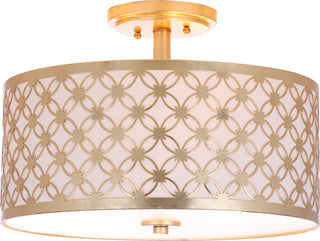 Safavieh Hutch 3 Light 16-Inch Dia Gold Flush Mount Lamp main image