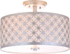 Safavieh Hutch 3 Light 16-Inch Dia Silver Flush Mount Lamp Mirror main image