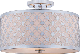 Safavieh Hutch 3 Light 16-Inch Dia Chrome Flush Mount Lamp Mirror main image