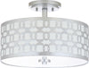 Safavieh Cedar Linked 3 Light 15-Inch Dia Silver Flush Mount Lamp 