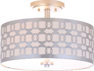 Safavieh Cedar Linked 3 Light 15-Inch Dia Silver Flush Mount Lamp main image