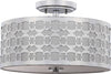 Safavieh Cedar Linked 3 Light 15-Inch Dia Chrome Flush Mount Lamp Mirror 