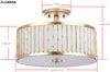 Safavieh Pierce Bamboo 3 Light 1525-Inch Dia Gold Flush Mount Lamp 
