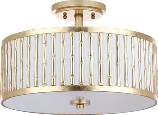 Safavieh Pierce Bamboo 3 Light 1525-Inch Dia Gold Flush Mount Lamp 