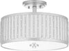 Safavieh Pierce Bamboo 3 Light 1525-Inch Dia Silver Flush Mount Lamp Mirror 