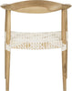 Safavieh Bandelier Arm Chair Light Oak and Off White Furniture 