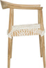 Safavieh Bandelier Arm Chair Light Oak and Off White Furniture 