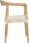 Safavieh Bandelier Arm Chair Light Oak and Off White Furniture 