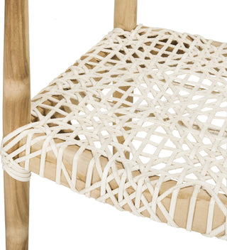 Safavieh Bandelier Arm Chair Light Oak and Off White Furniture 