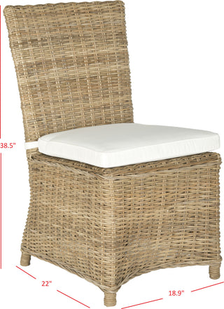 Safavieh Sebesi 17''H Rattan Side Chair Natural Furniture 