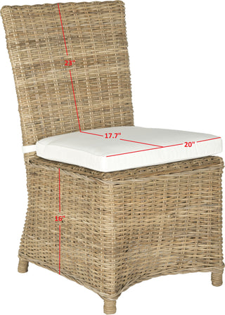 Safavieh Sebesi 17''H Rattan Side Chair Natural Furniture 