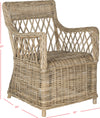 Safavieh Hinaku Rattan Arm Chair Natural Furniture 