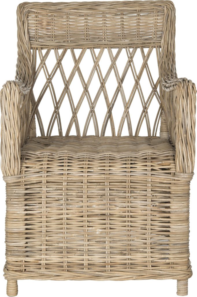Safavieh Hinaku Rattan Arm Chair Natural Furniture main image