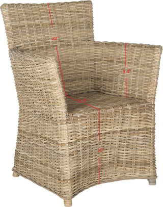 Safavieh Natuna Rattan Arm Chair Natural Furniture 