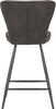 Safavieh Ashby 26''H Mid Century Modern Leather Tufted Swivel Counter Stool Grey and Black Furniture 