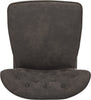Safavieh Ashby 26''H Mid Century Modern Leather Tufted Swivel Counter Stool Grey and Black Furniture 