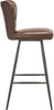 Safavieh Aster 30''H Mid Century Modern Leather Tufted Bar Stool Burgundy and Black Furniture 
