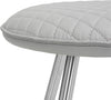 Safavieh Brinley 30''H Mid Century Modern Stool Light Grey and Silver Furniture 