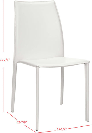 Safavieh Korbin 19''H Stacking Side Chair (SET Of 2) White Furniture 