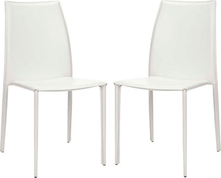 Safavieh Korbin 19''H Stacking Side Chair (SET Of 2) White Furniture 