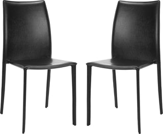 Safavieh Korbin 19''H Stacking Side Chair (SET Of 2) Black Furniture 