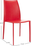 Safavieh Korbin 19''H Stacking Side Chair (SET Of 2) Red Furniture 