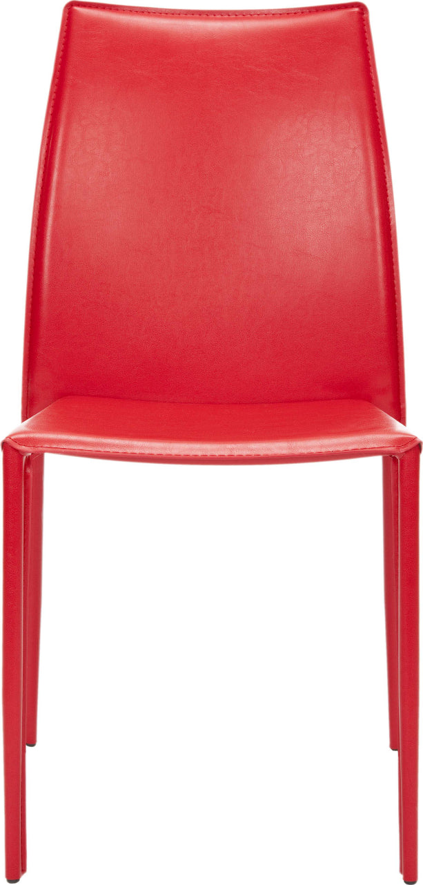 Safavieh Korbin 19''H Stacking Side Chair (SET Of 2) Red Furniture main image
