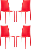 Safavieh Korbin 19''H Stacking Side Chair (SET Of 2) Red Furniture 