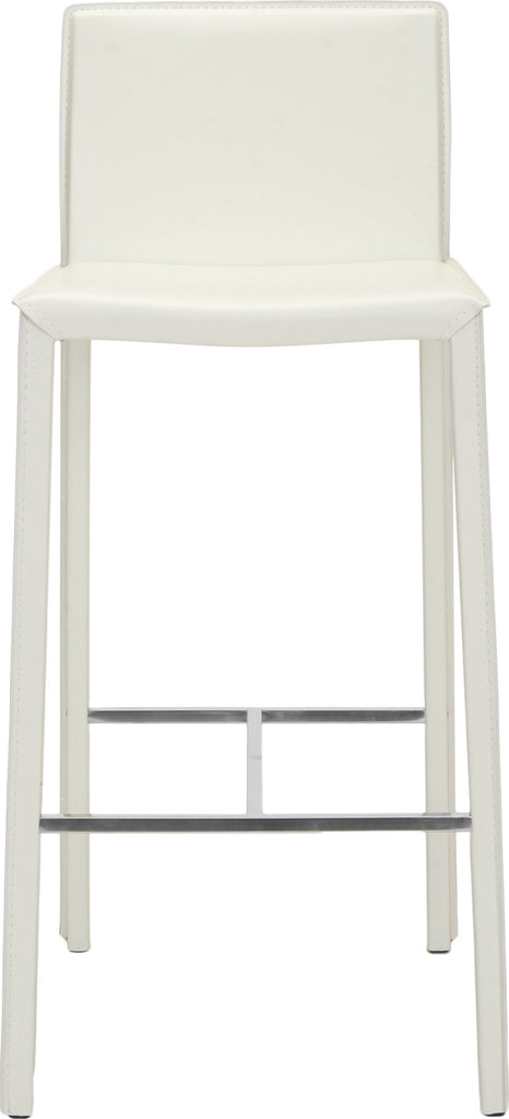 Safavieh Jason 30'' Bar Stool (SET Of 2) White and Chrome Furniture main image