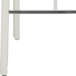 Safavieh Jason 30'' Bar Stool (SET Of 2) White and Chrome Furniture 