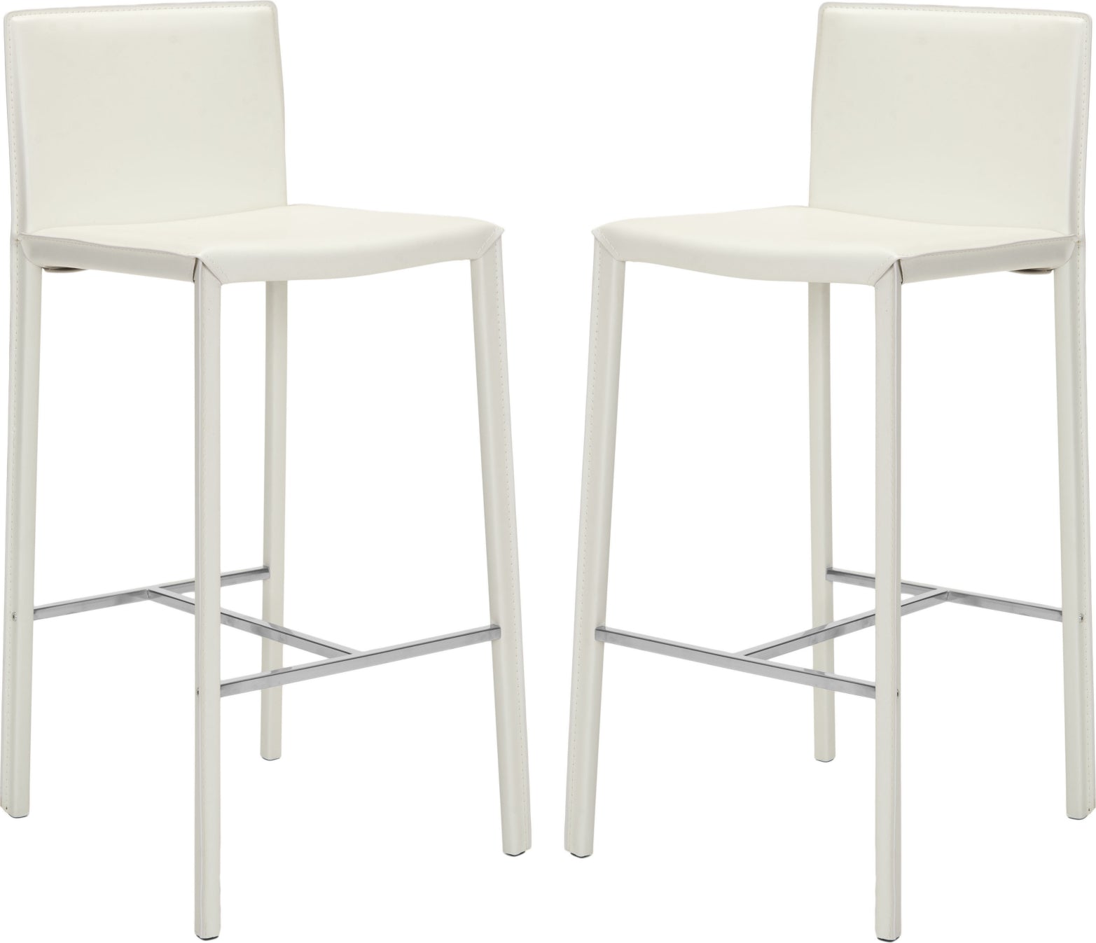 White bar stools discount set of 2