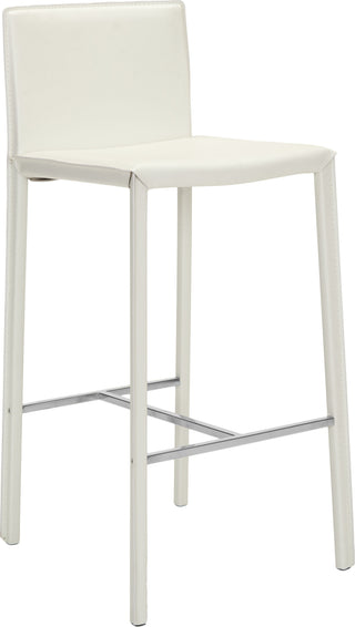 Safavieh Jason 30'' Bar Stool (SET Of 2) White and Chrome Furniture 