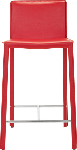 Safavieh Jason 24'' Counter Stool (SET Of 2) Red and Chrome Furniture main image