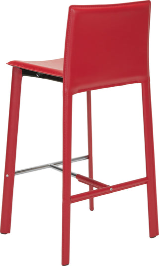 Safavieh Janet 285'' H Bar Stool (SET Of 2) Red and Chrome Furniture 