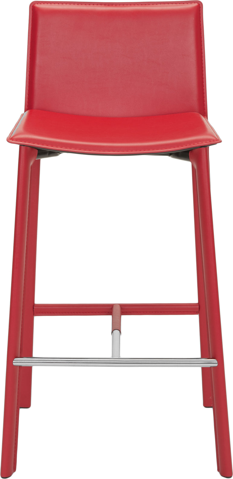 Safavieh Janet 285'' H Bar Stool (SET Of 2) Red and Chrome Furniture main image
