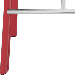 Safavieh Janet 285'' H Bar Stool (SET Of 2) Red and Chrome Furniture 