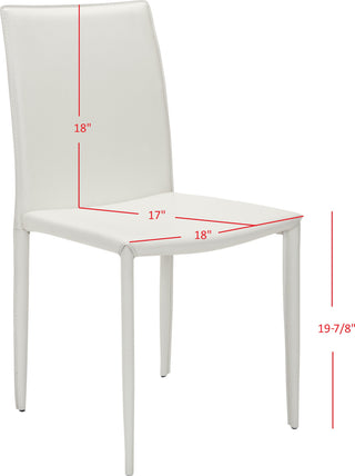 Safavieh Karna 19''H Dining Chair White Furniture 