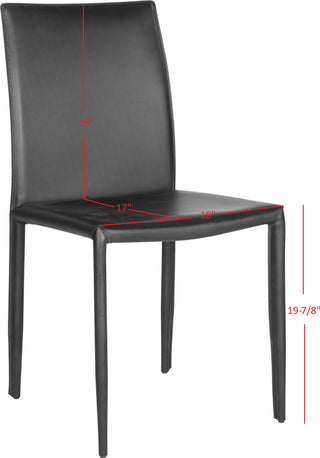 Safavieh Karna 19''H Dining Chair Black Furniture 