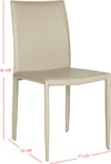 Safavieh Karna 19''H Dining Chair Light Grey Furniture 