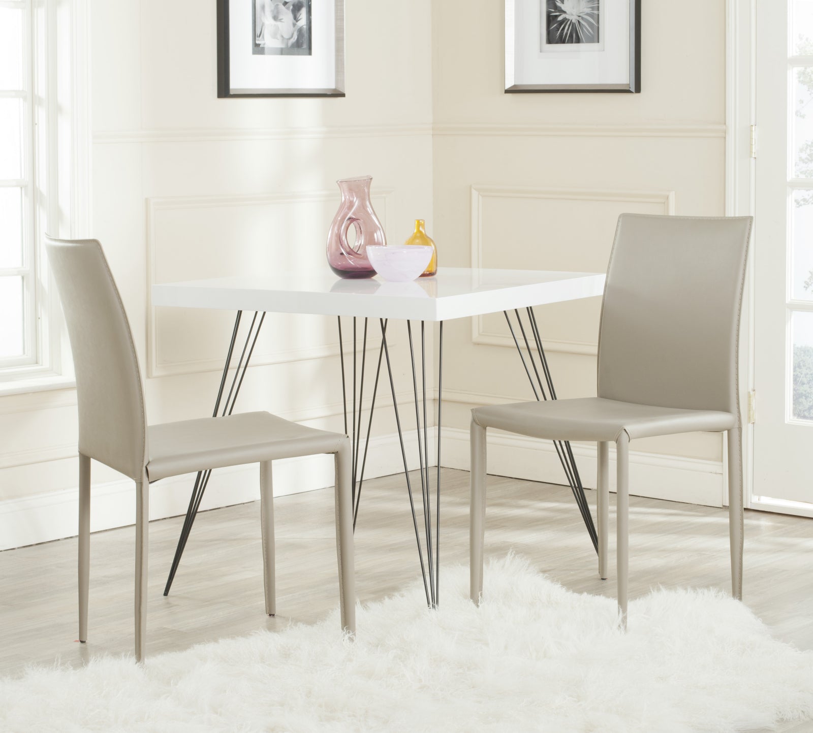 Safavieh Karna Dining Chair Light Grey Incredible Rugs and Decor