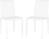 Safavieh Karna 19''H Dining Chair White Crocodile Furniture 