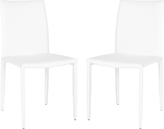 Safavieh Karna 19''H Dining Chair White Crocodile Furniture 