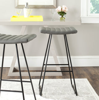 Safavieh Akito Bar Stool Grey and Black Furniture  Feature