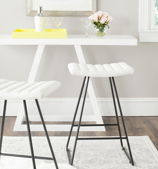 Safavieh Akito Counter Stool White and Black Furniture  Feature