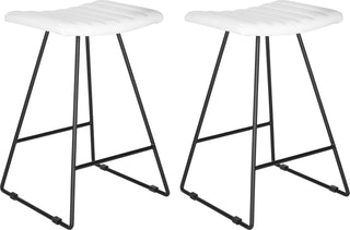 Safavieh Akito Counter Stool White and Black Furniture 