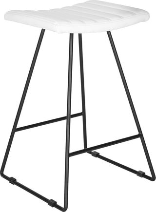 Safavieh Akito Counter Stool White and Black Furniture 