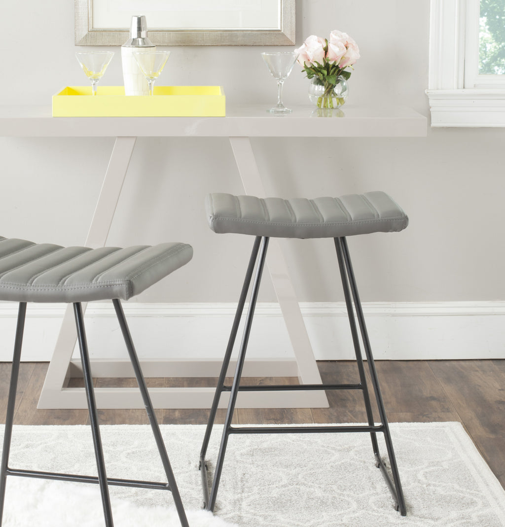 Safavieh Akito Counter Stool Grey and Black Furniture  Feature
